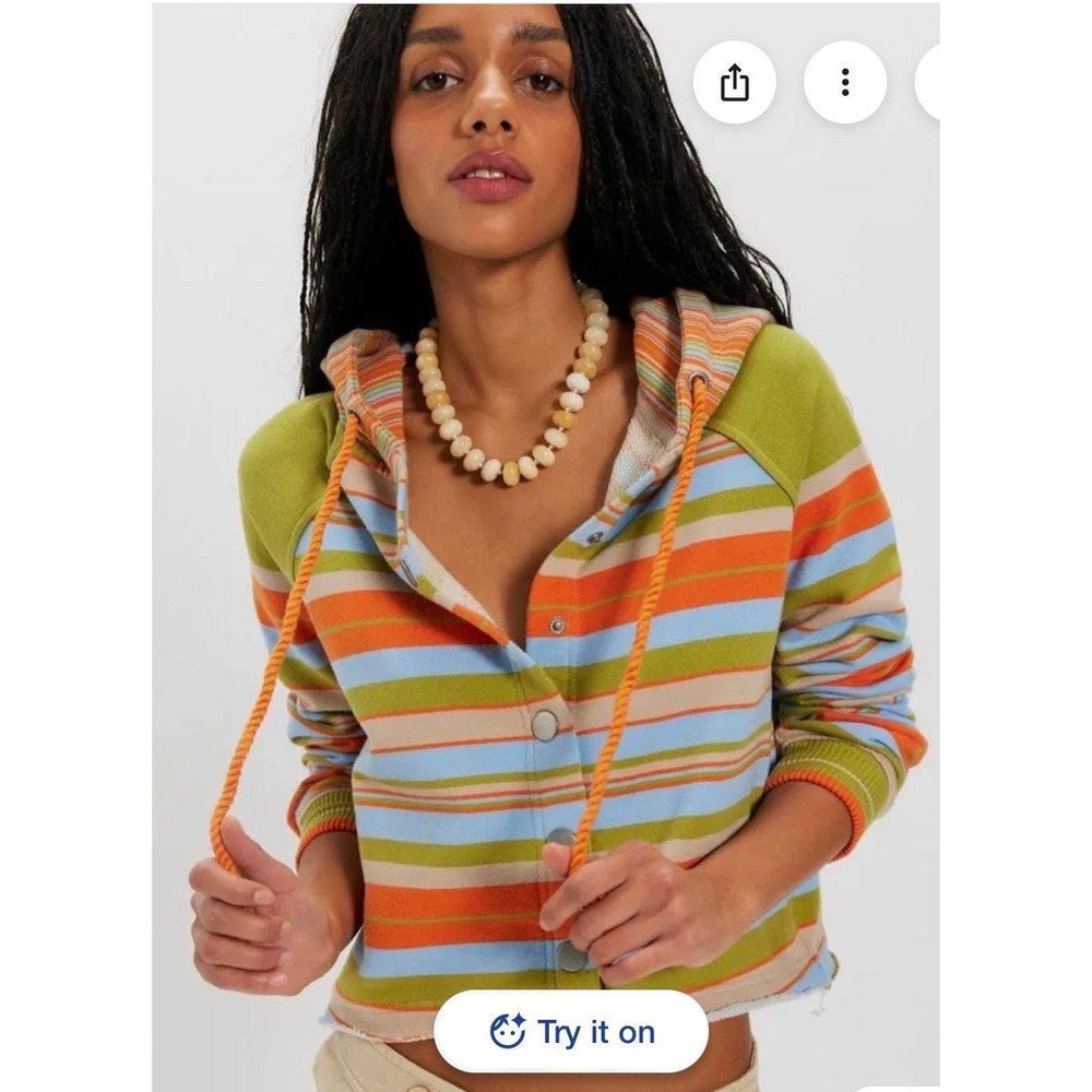 182. NWT Free People We The Free Bailey Striped Cardi